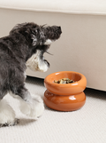 Amber Orange Dog Bowl - Soufflé Pet Bowl | Non-Slip & Dishwasher Safe
