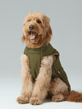 Reversible Dog Vest Jacket - Green/ Brown