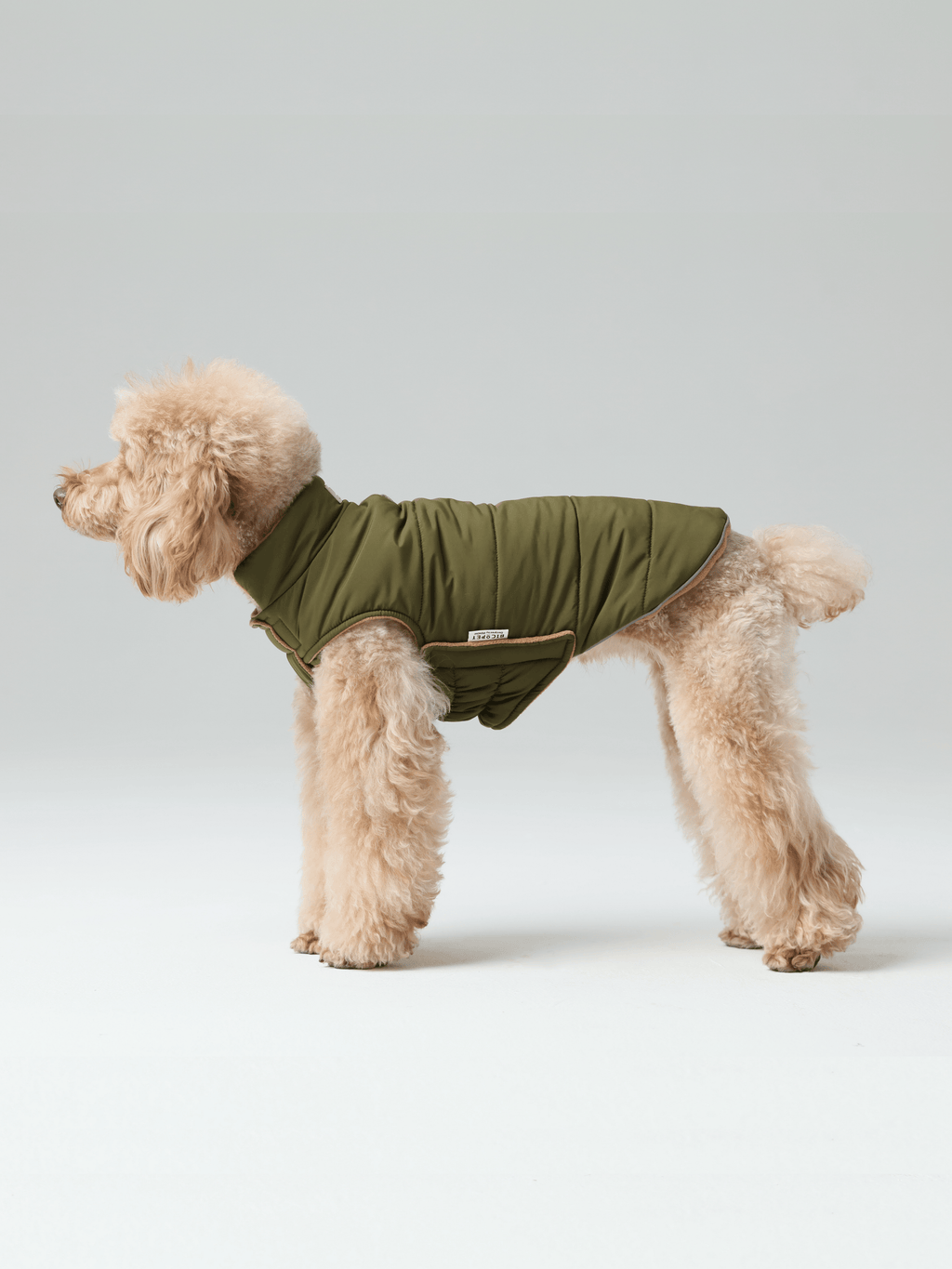 Reversible Dog Vest Jacket - Green/ Brown