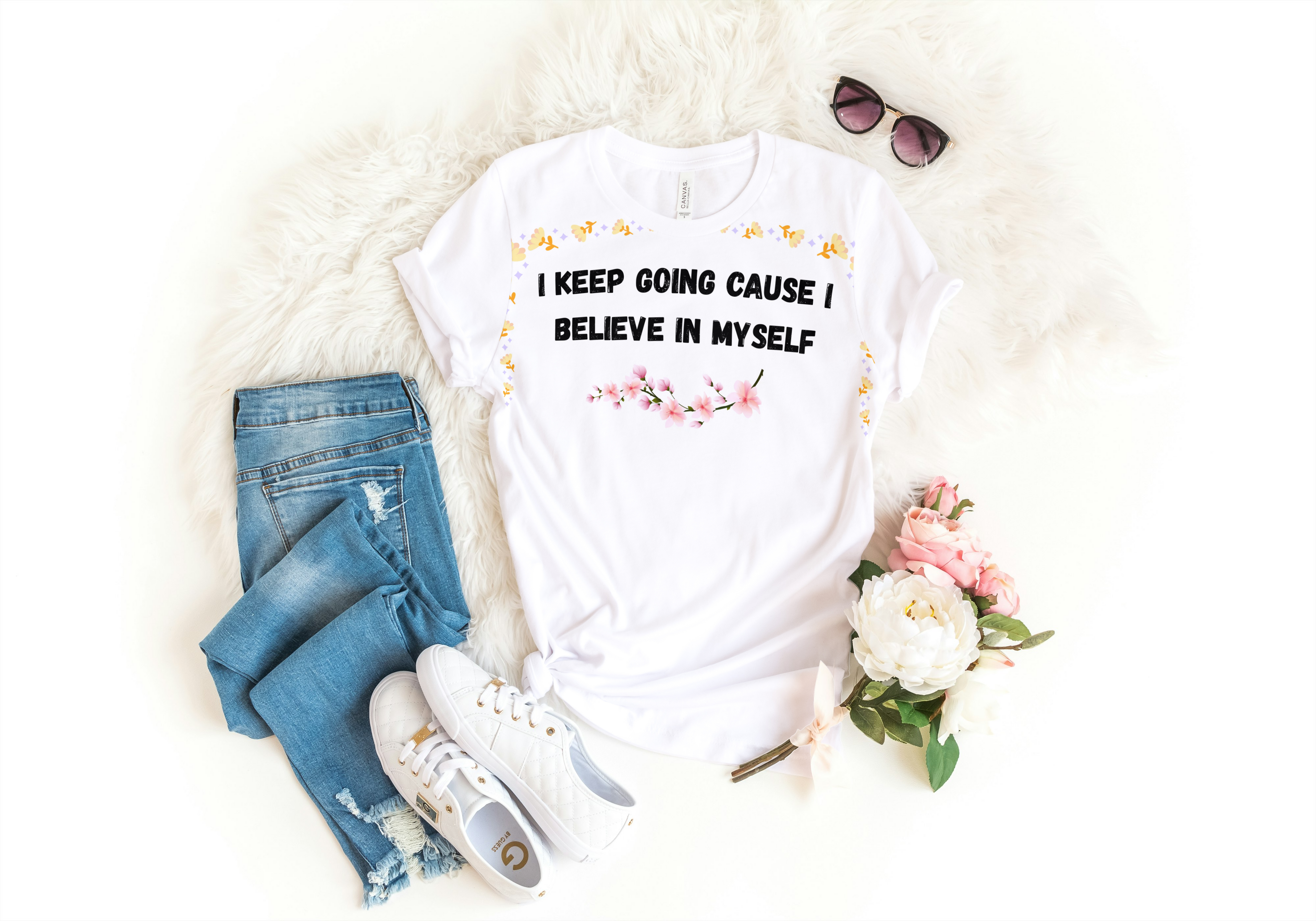 I Keep Going Because I Believe In Myself — Women's Inspirational T-Shirt