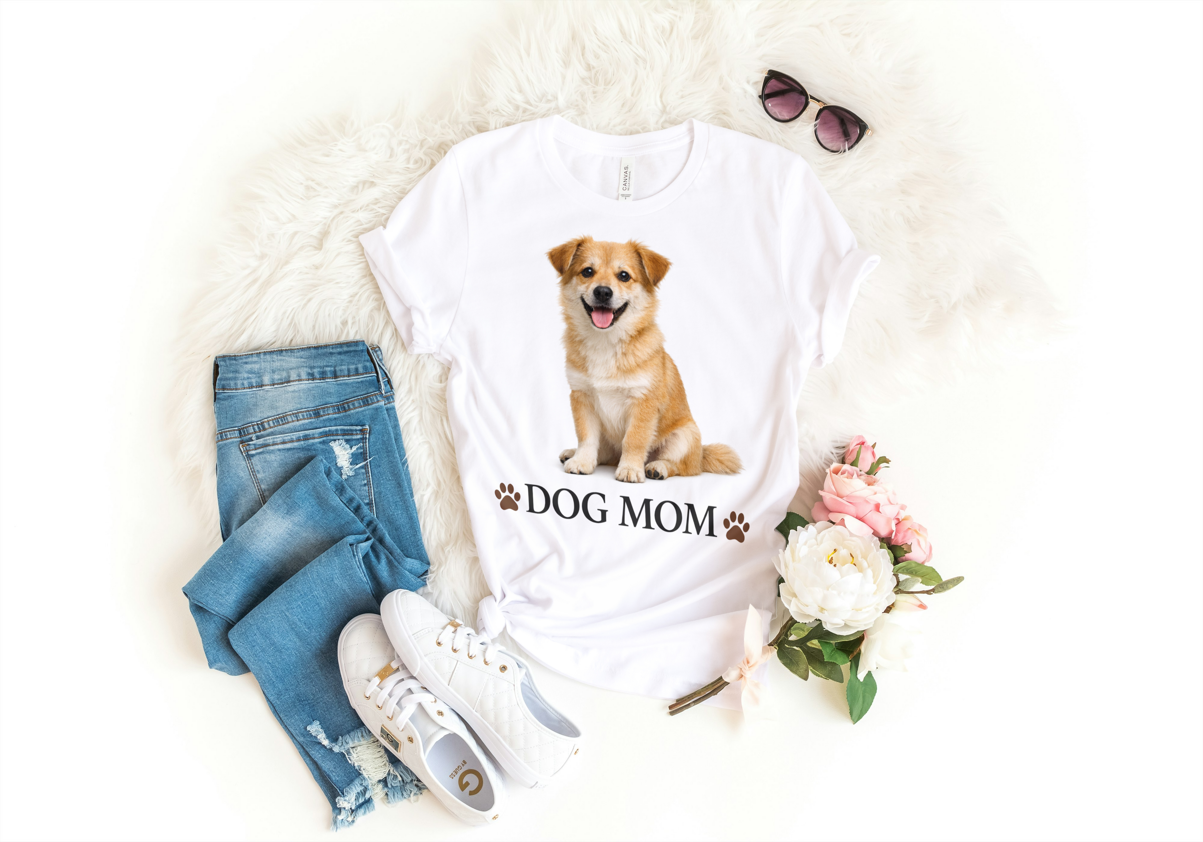 Dog Mom T-Shirt | Paws & Whiskers