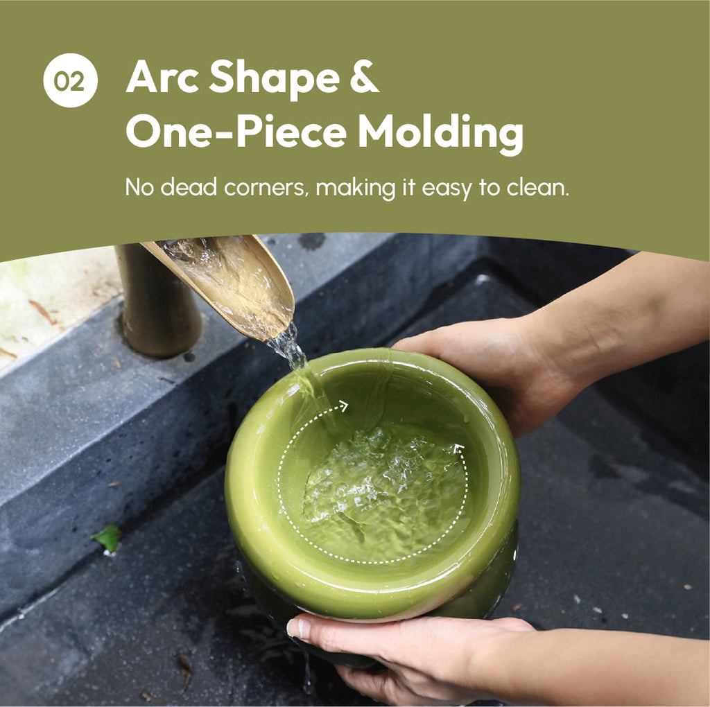 Avocado Green Dog Bowl - Soufflé Pet Bowl | Non-Slip & Dishwasher Safe