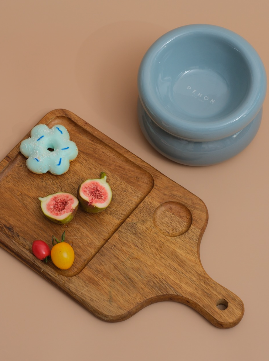 Frozen Blue Dog Bowl - Soufflé Pet Bowl | Non-Slip & Dishwasher Safe