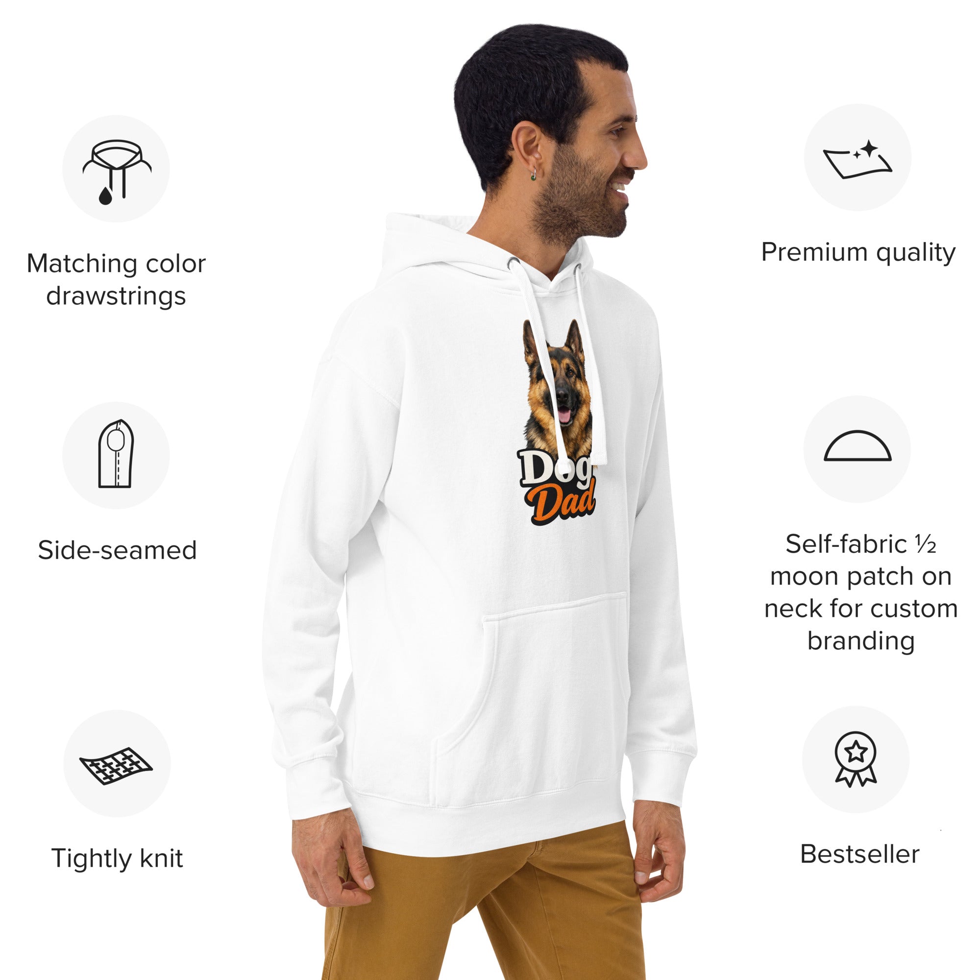German Shepherd Dog Dad Hoodie | Paws & Whiskers
