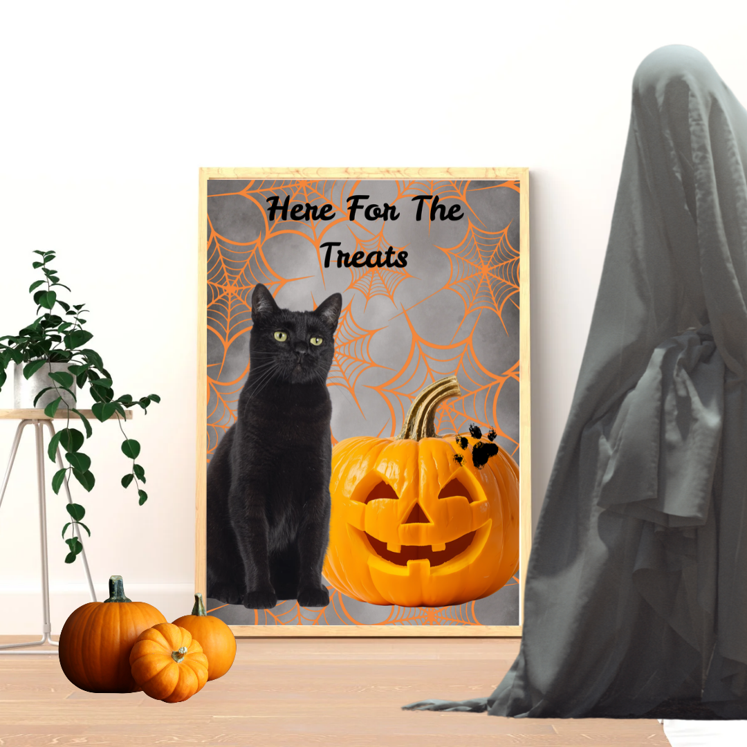 Here For The Treats Wall Art|Digital Download|Paws&Whiskers