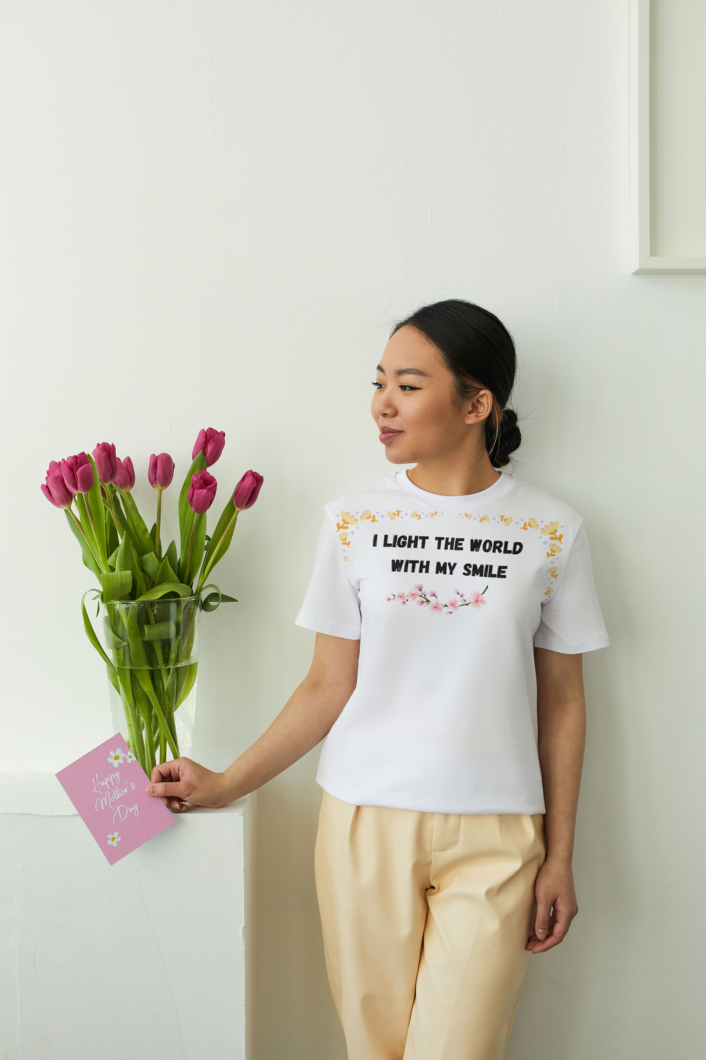 I Light the World With My Smile — Women's Inspirational T-Shirt| Paws & Whiskers