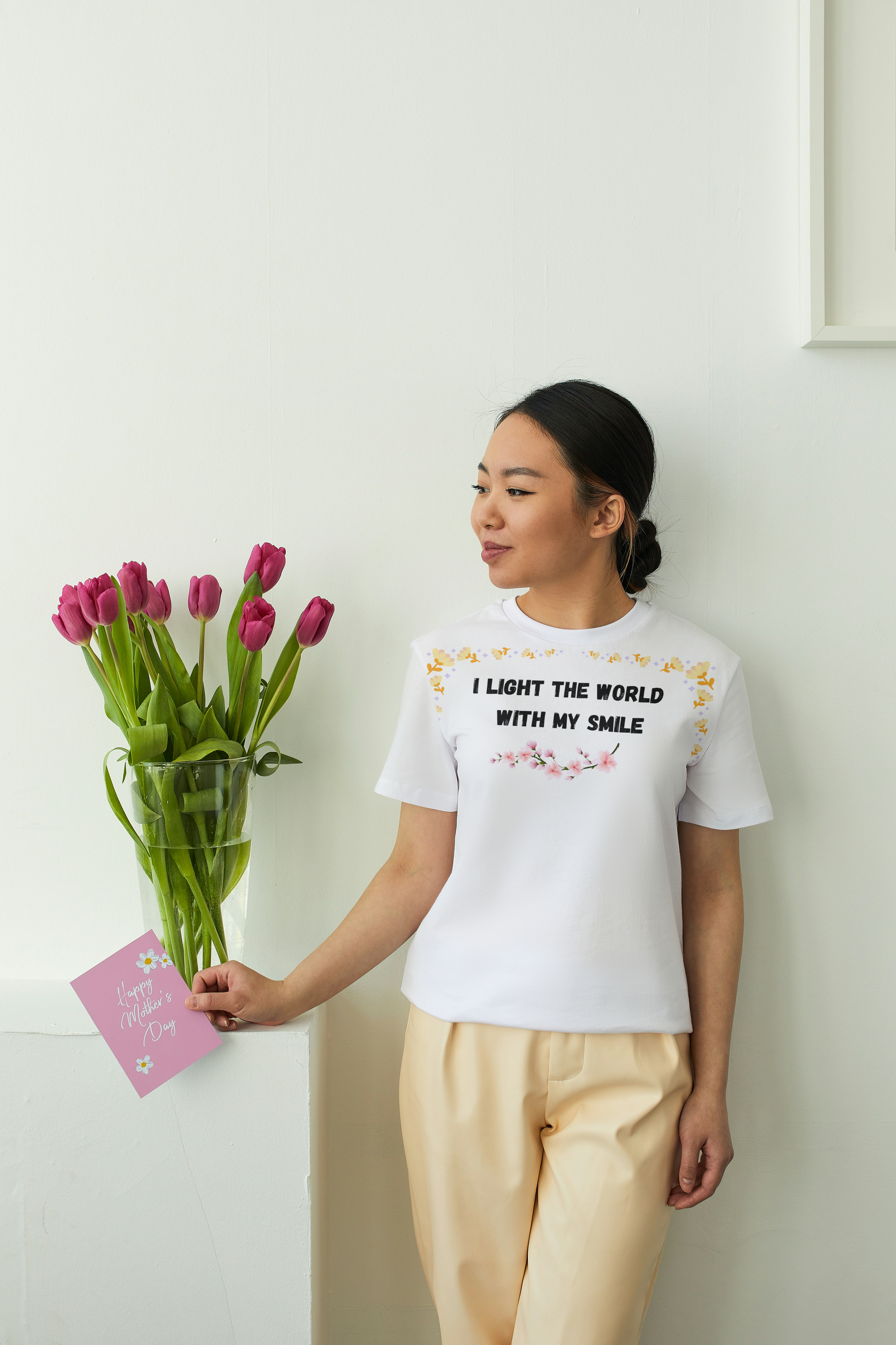 I Light the World With My Smile — Women's Inspirational T-Shirt| Paws & Whiskers