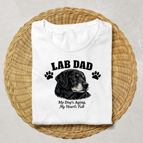 Black Lab  Dog  Dad T Shirt| Paws & Whiskers