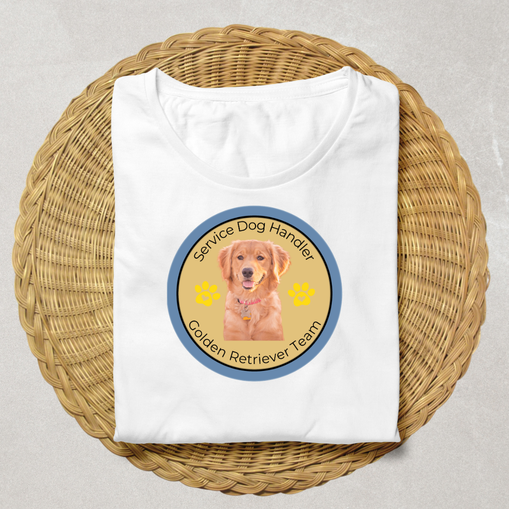Golden Retriever Service Dog Handler T-Shirt — Unisex Classic Fit, Gift for Service Dog Team
