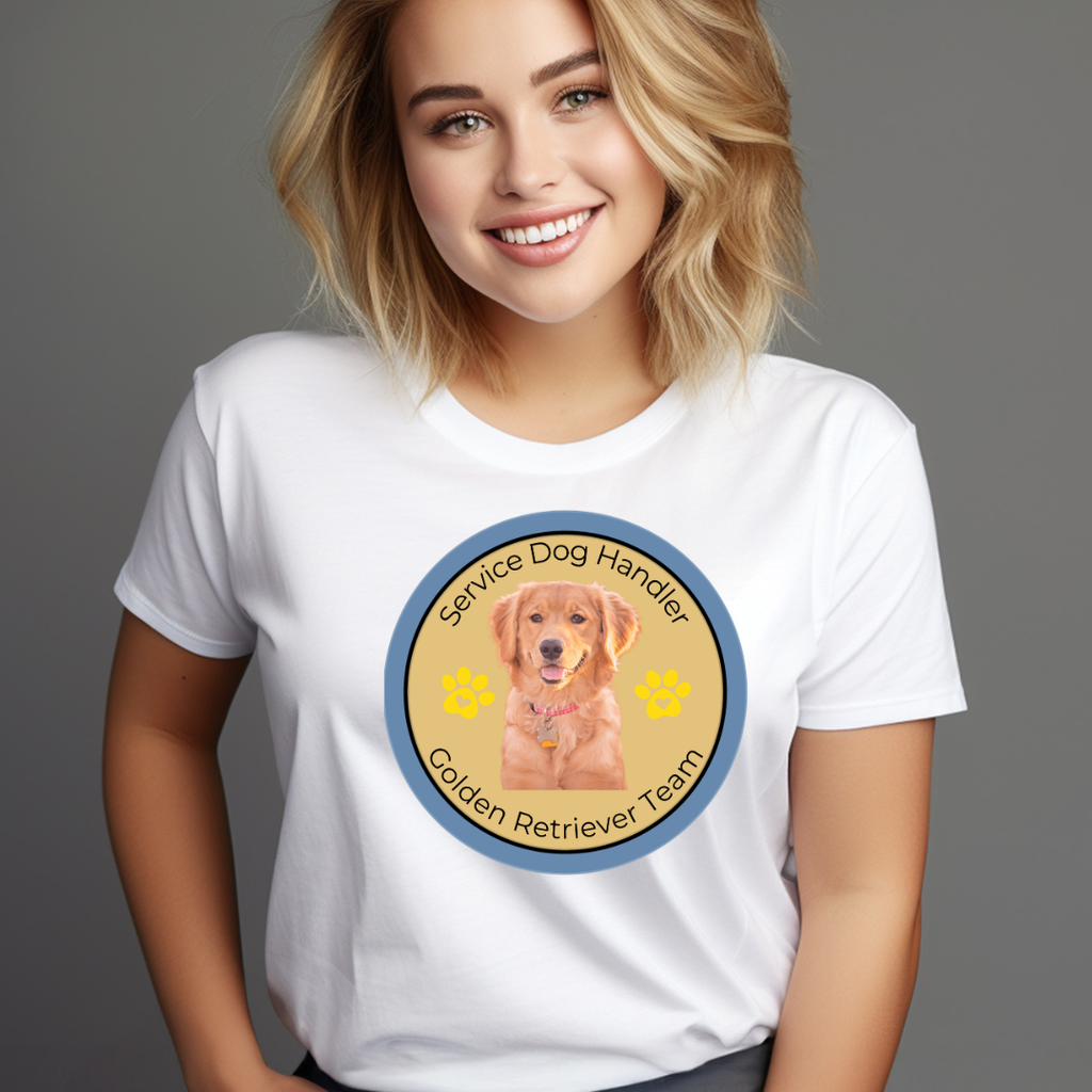 Golden Retriever Service Dog Handler T-Shirt — Unisex Classic Fit, Gift for Service Dog Team